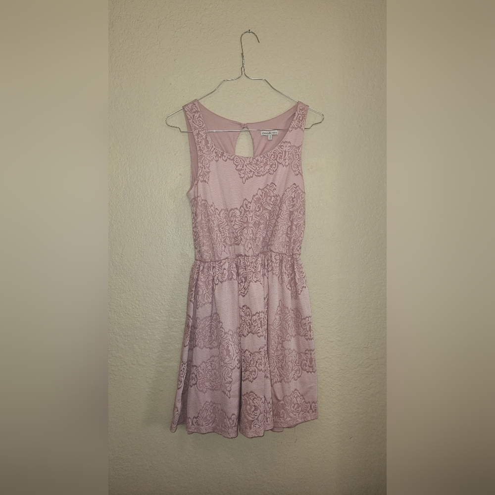 Charlotte Russe Pink Lace Mini Dress